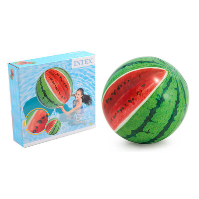 М'яч (12шт) пляжний, Кавун, 107см, ремкомплект, від 3років, в кор-ці,