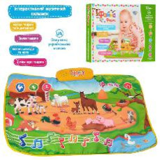 Килимок (24шт)озвучення українською,  розвиваючий,72-50см,Файна ферма,зв(укр),муз,на батарейці,в коробці,50-37-4.5см