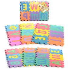 Коврик мозаїка (20шт) EVA, українська абетка, 36шт, 45-31см