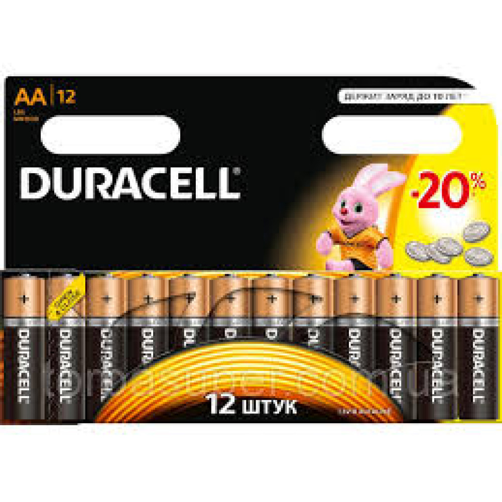 Батарейка DURASELL R6 ( Alkaline)блістер 1*12  уп 144 шт