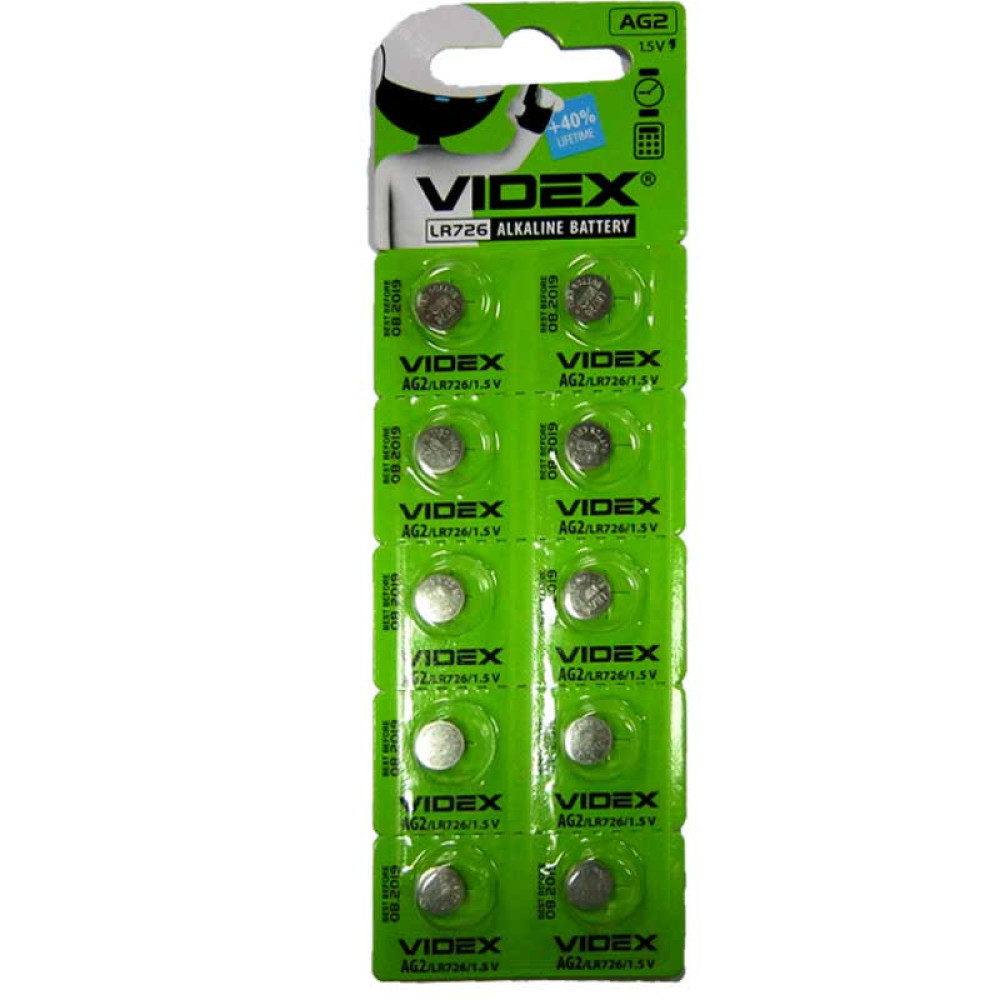 Батарейка Videx (LR756) (ціна за блістер) BLISTER CARD 10 pcs