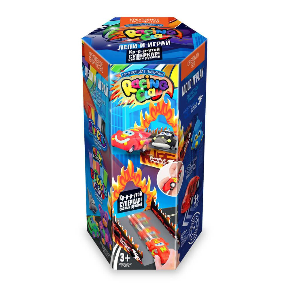 Набір креативної творчості "RACING CLAY" укр (8шт CLRC-01-01U