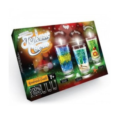 Набір креативної творчості "Гелеві свічки" своїми руками (4шт), GS-02-01, GS-02-02