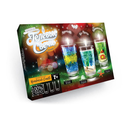 Набір креативної творчості "Гелеві свічки" своїми руками (4шт), GS-02-01, GS-02-02