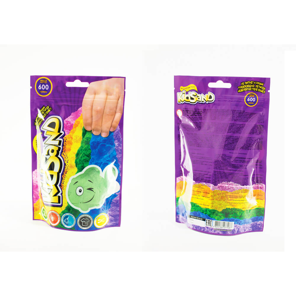 Набір креативної творчості "Кінетичний пісок"KidSand" пакет 600г (12шт), KS-03-02