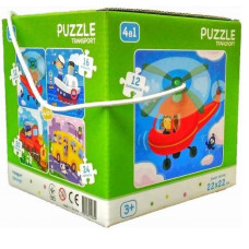 Пазл 4в1 Транспорт, 4 пазла на 12, 16, 20 і 24 ел.