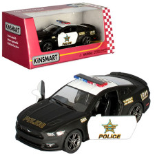 Машинка металева (24шт) FORD MUSTANG GT (POLICE) інерційна,поліція,12см,1:38,відч.двері,рез.колеса,в коробці,16-7-8с