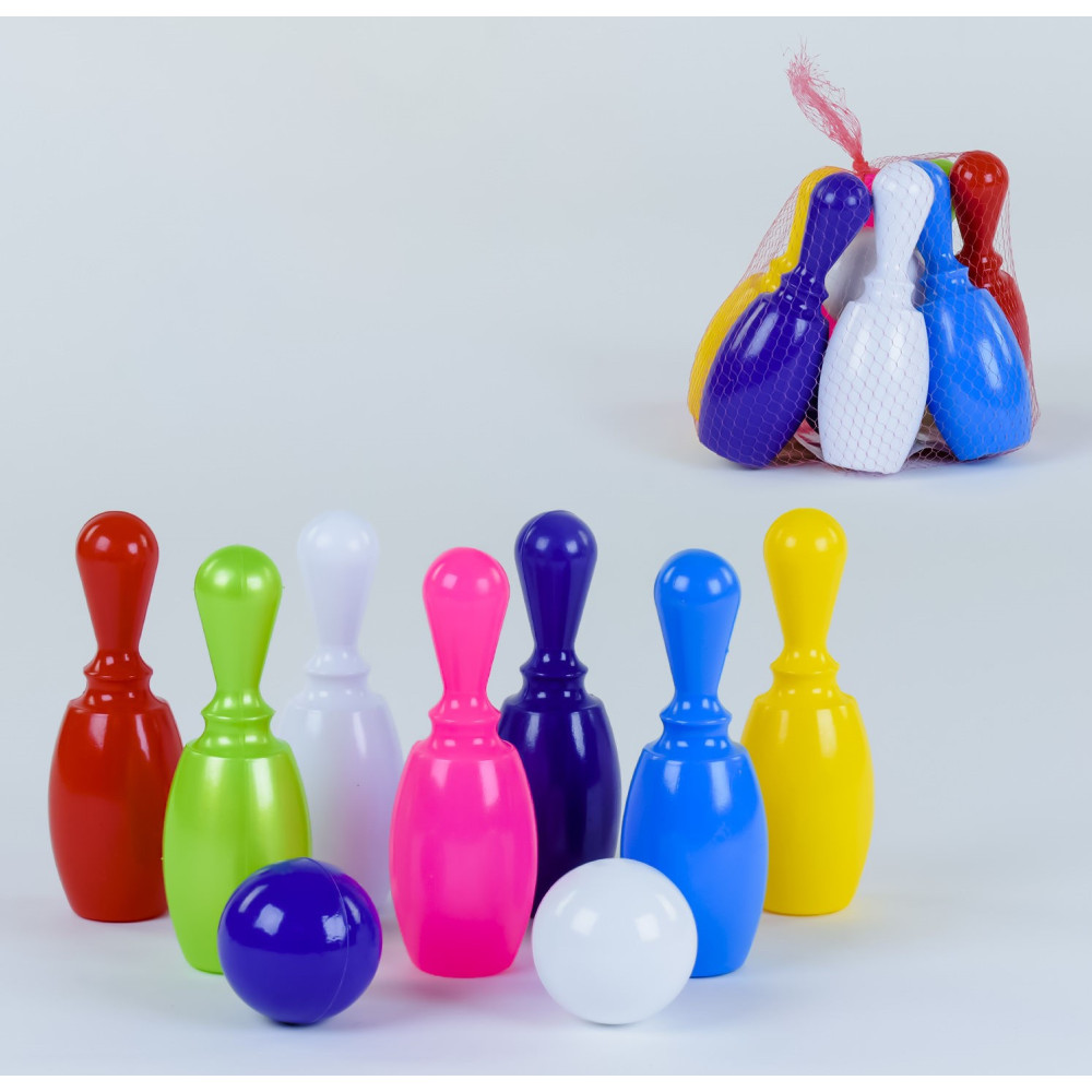 Кеглі малюки 7 шт + 2 кулі 024-2