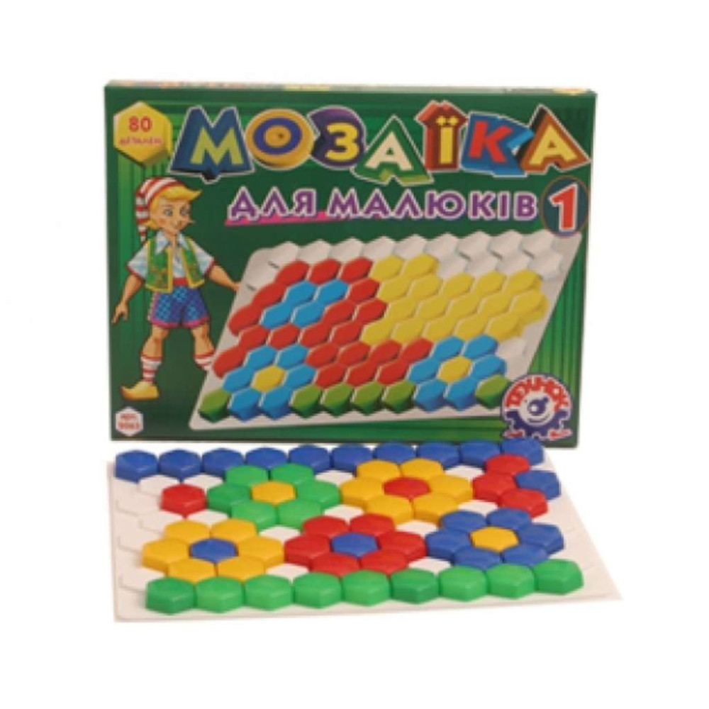 Мозаїка для малюків 1 в картонні коробці  (80 ел.) 2063