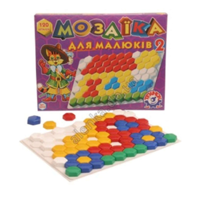 Мозаїка для малюків 2 в картонні коробці  (120 ел.) 2216