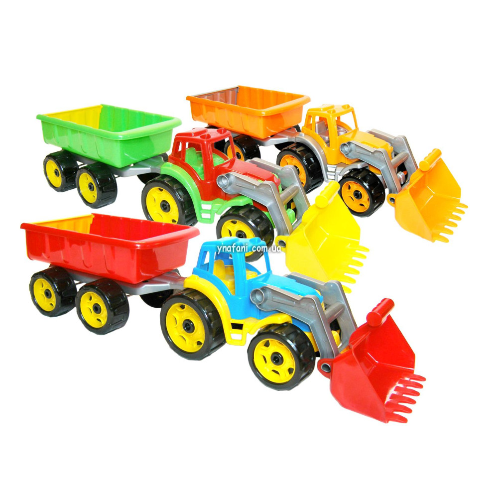 Трактор з ковшем і причепом ТехноК 3688 (9уп)