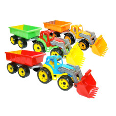 Трактор з ковшем і причепом ТехноК 3688 (9уп)