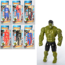 Супергерой 1581-81C (240шт) 16см, світ, 7видів (AV,BM,СП,СМ), бат(таб), в кор-ці, 20-9-3,5см