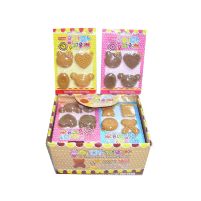 Гумки для стирання на листі 4 шт Печиво уп 20 шт 8059