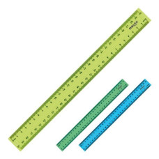 Лінійка  пласмасова в кульочку 30 см. уп 60 шт