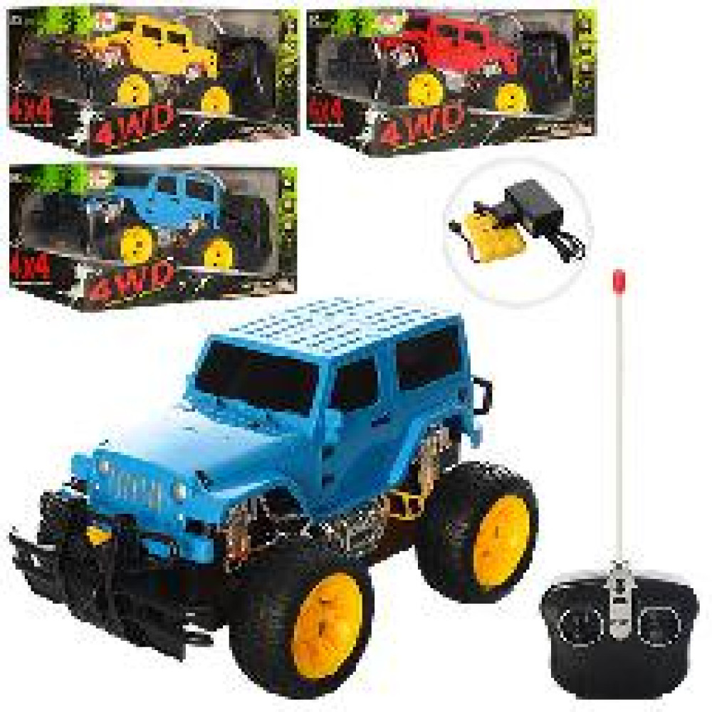 Джип 8550-6-7A (24шт) р/у, аккум, 20см, рез.колеса, 2вида, в кор-ке, 26-14-15см