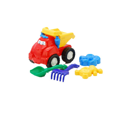 Машинка Смайл самоскид №2 машина, лопата, граблі, дві великі пасочки