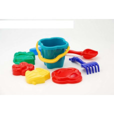 Пісочний набір Дзвіночок №2 (уп.24 шт) відерце, сито, лопатка, граблі, чотири паски