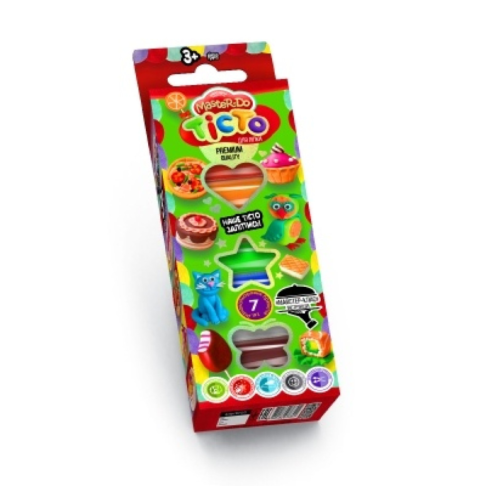 Набір креативної творчості "Тісто для ліпки "Master Do" коробка 7 кольорів*20г укр.(30) TMD-02-06