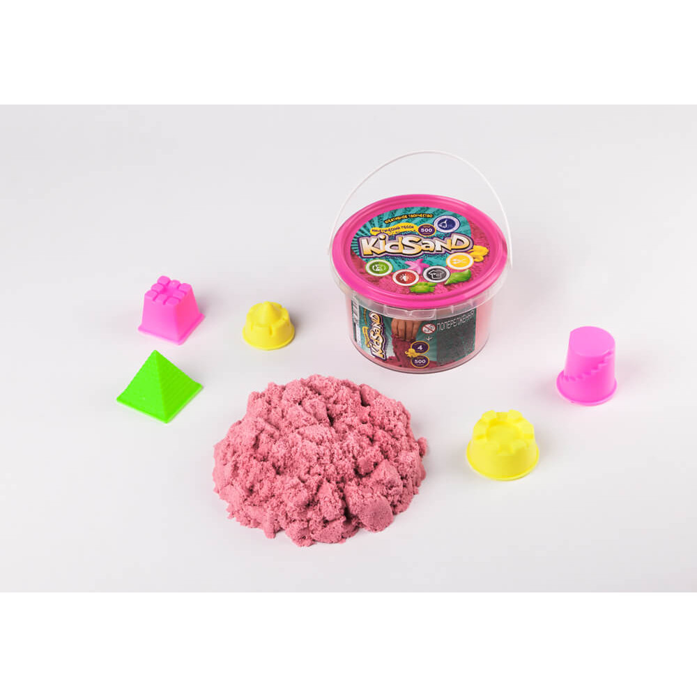 Набір креативної творчості "Кінетичний пісок"KidSand" банка 500г (24) KS-01-02