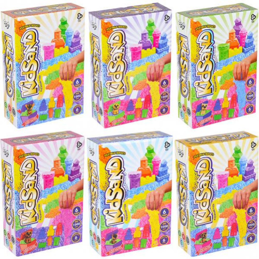 Набір креативної творчості "Кінетичний пісок "KidSand" коробка 1000 г укр KS-04-10U