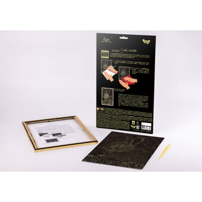 Набір для творчості "Гравюра Luxe А4 с рамкой"(18)с.2 золотоL-ГРА4-02-13з