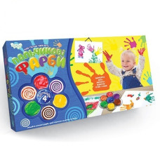 Пальчикові фарби "Моя перша творчість" 4 кольори укр. (12) РК-02-02