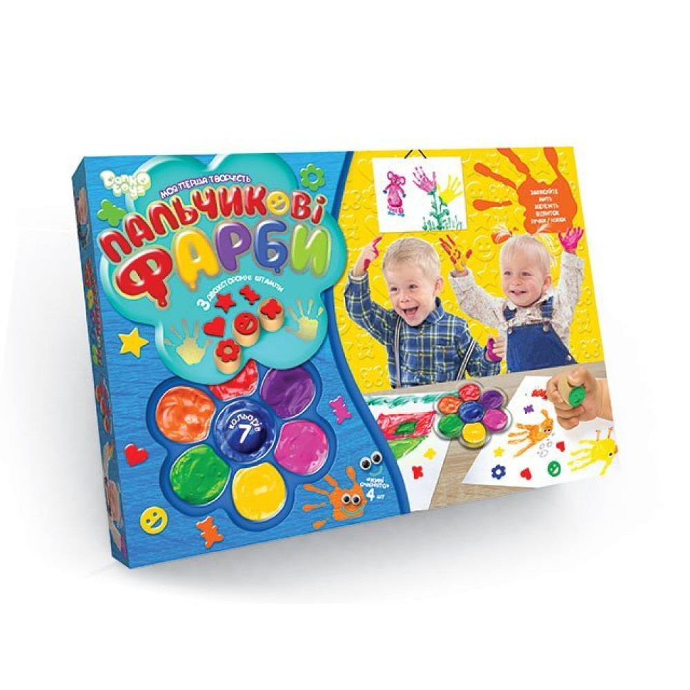 Пальчикові фарби "Моя перша творчість" 7 кольорів укр. (12) РК-01-02