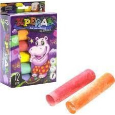 Крейда для малювання на асфальті" велика 12 шт укр (10) MEL-01-06U