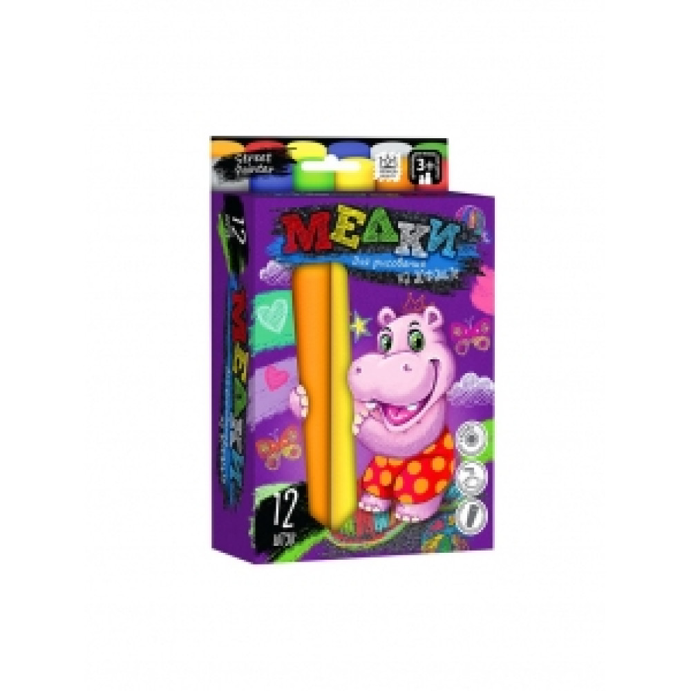 Крейда для малювання на асфальті" велика 3 шт укр (36) MEL-01-01U