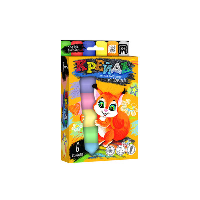 Крейда для малювання на асфальті" велика 6 шт укр (20) MEL-01-04U