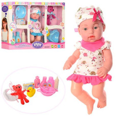 Пупс 60107-06T (12шт) 31см, горшок,посуда, іграшка, звук, 2кольр, на бат(таб), в кор-ці,53-35-10см