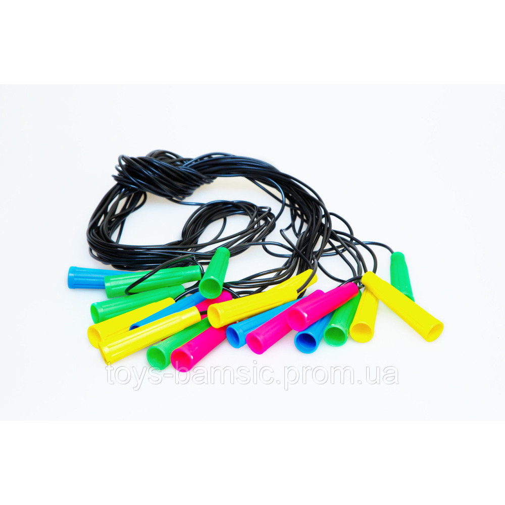 Скакалка №2  чорна" 2,20 см диам. 3,9 мм арт 034/3 10шт уп