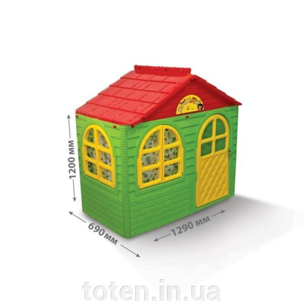 Будинок з шторками DOLONI (69*129*120см) 02550/13 Зелено-червоний