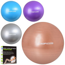Мяч для фітнеса-75см M 0277 U/R (12шт) Фітбол, резина, 1100г, 4 кольори, в кор-ці, 17,5-23-10,5см