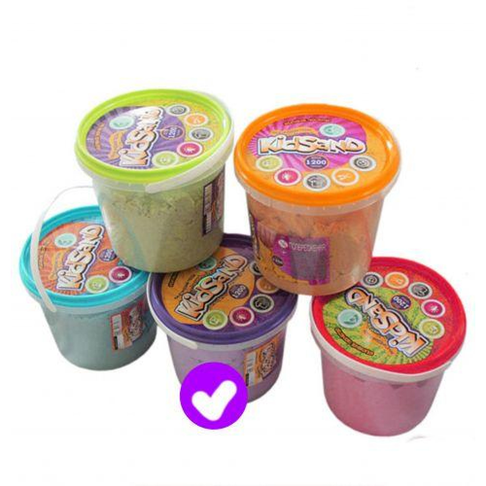 Набір креативної творчості "Кінетичний пісок"KidSand" банка 1000г (12)KS-01-01