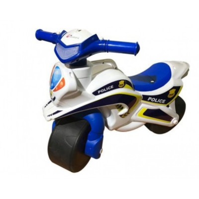 Байк поліція білий корпус, синій з білим  ,сидіння