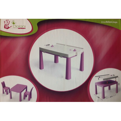 Стіл дитячий+комплект для гри 04580- 3 рожевий