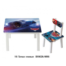 Столик  BSM1-M06 (1шт) 60-40-в43,5см, 1стільчик 33-23,5-в44см,висота до сидіння24,5см,ТЧ