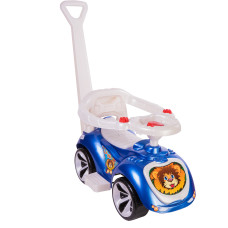 Машина-Каталка ЛАПКА з ручкою Синя 42-29-69см