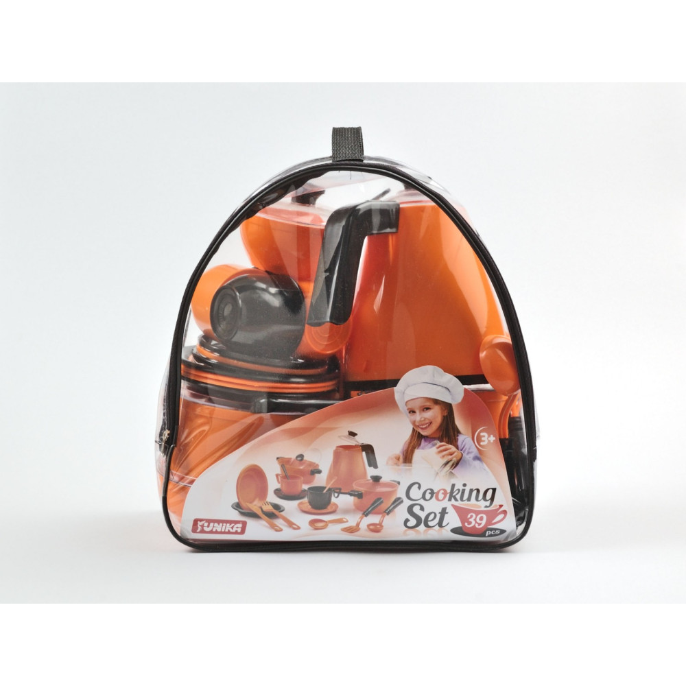 Набір посуду "Cooking Set" Помаранчевий (39 пр) в сумці YU-P39N