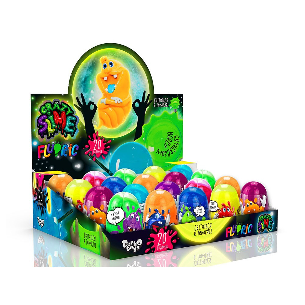 В'язка маса "Crazy Slime" Fluoric колба укр (20)SLM-FL-01-01U