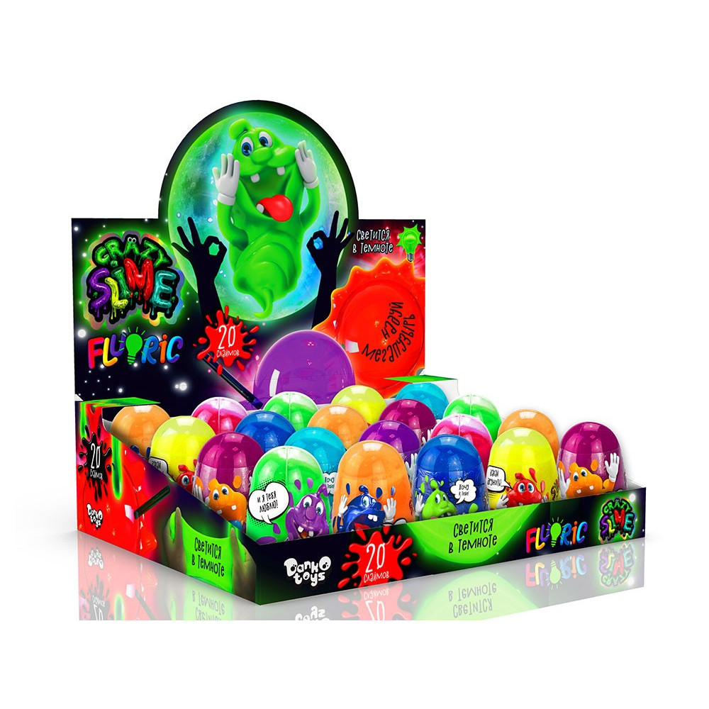 В'язка маса "Crazy Slime" Fluoric колба укр (20)SLM-FL-01-01U