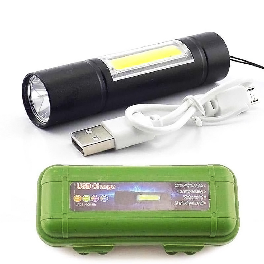 Ліхтар Bailong 510, USB-кабель, пластиковий кейс