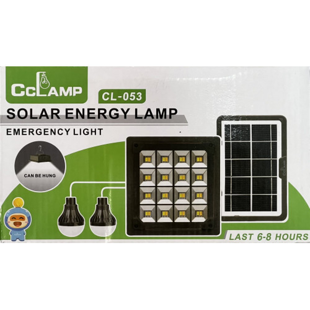 Сонячна станція CcLamp CL-053 Power Bank Панель LED-прожектор 2 Лампы