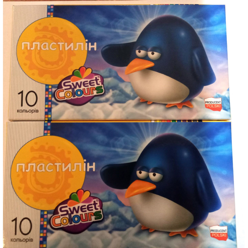 Пластилін Sweet Colors 10кол "круглий"16,5-8,5-1 см
