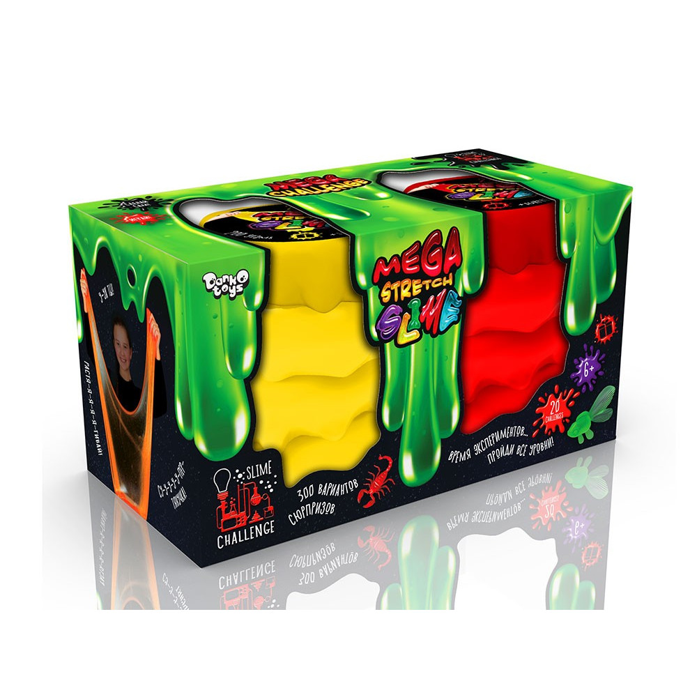 В'язка маса "Mega Stretch Slime" 2 банки укр (6) SLM-11-01U,02U