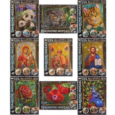 Набір креативної творчості "Алмазна живопись DIAMOND MOSAIC" малий (10)DM-02-01  36х27