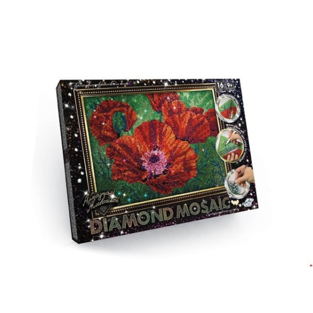 Набір креативної творчості "Алмазна живопись DIAMOND MOSAIC" малий (10)DM-02-01  36х27