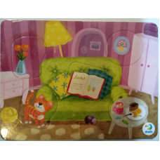 Пазл-сортер "Вітальня", 18 х 24 см